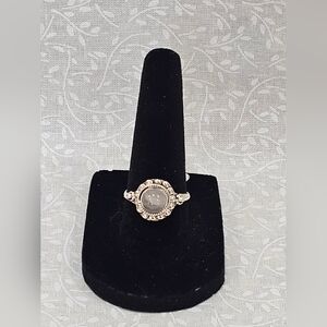 Sterling Silver Moonstone Gemstone Ring Size 7